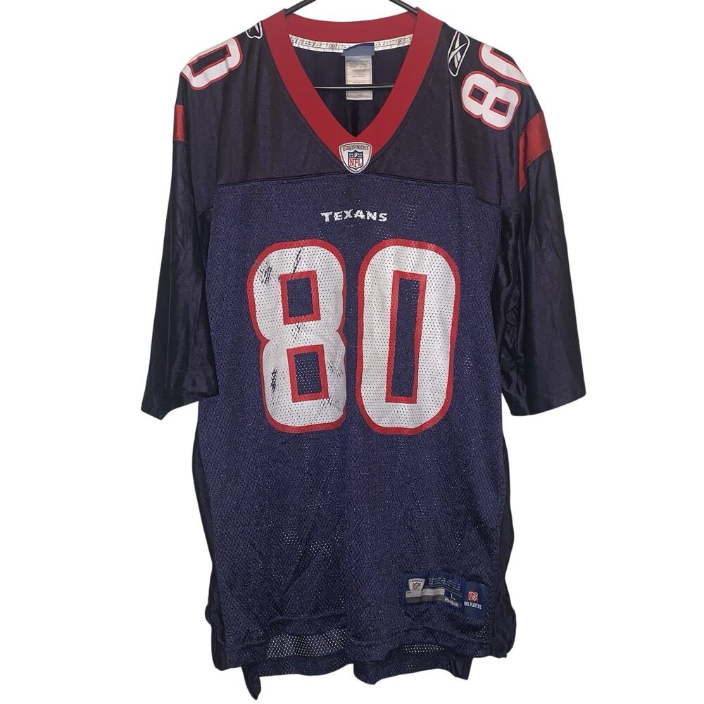 Vintage Houston Texans Andre Johnson #80 NFL Football Reebok Jersey L
